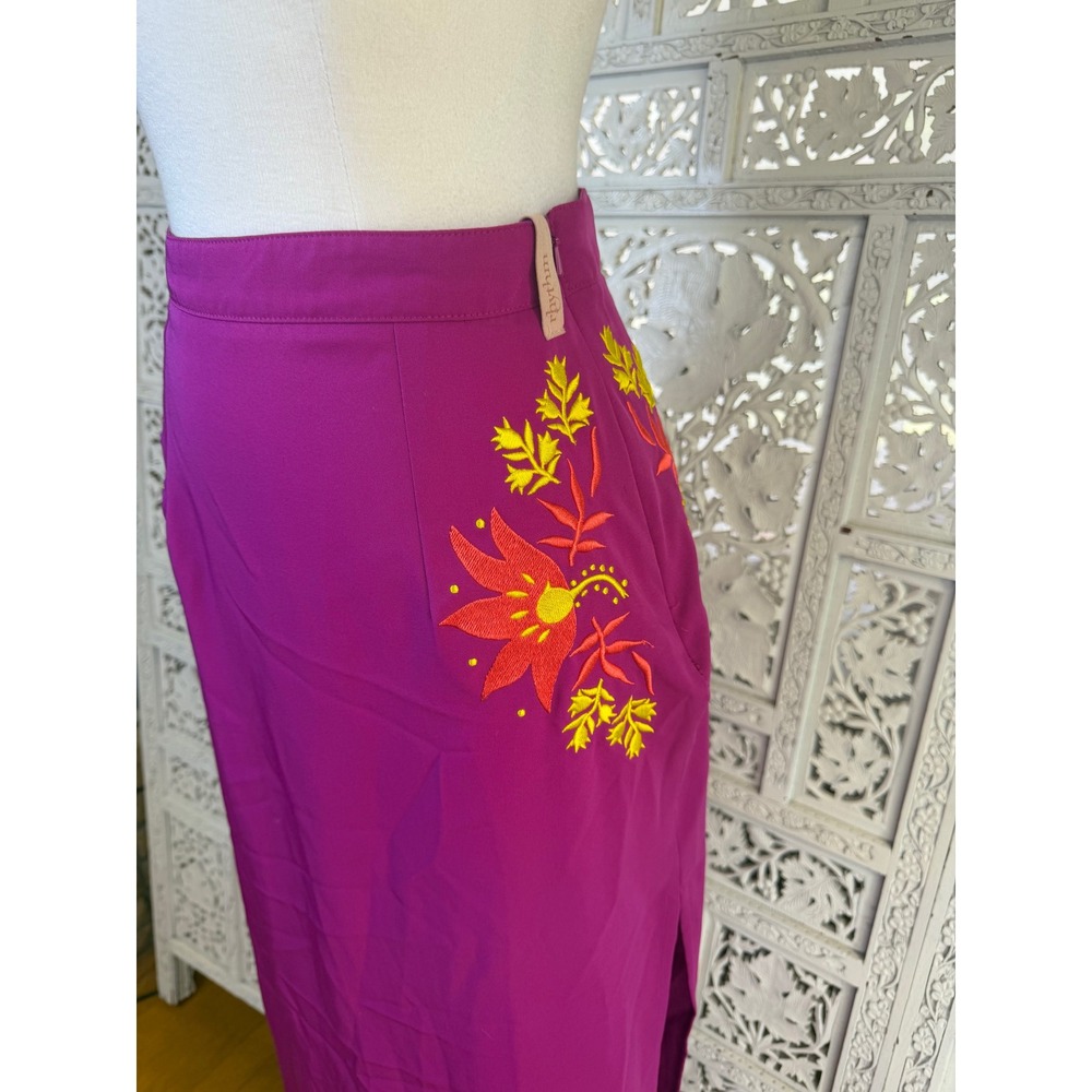 Rhythm Pink Floral Embroidered Maxi Skirt Womens XS Coquette Festival Twee - Picture 3 of 8